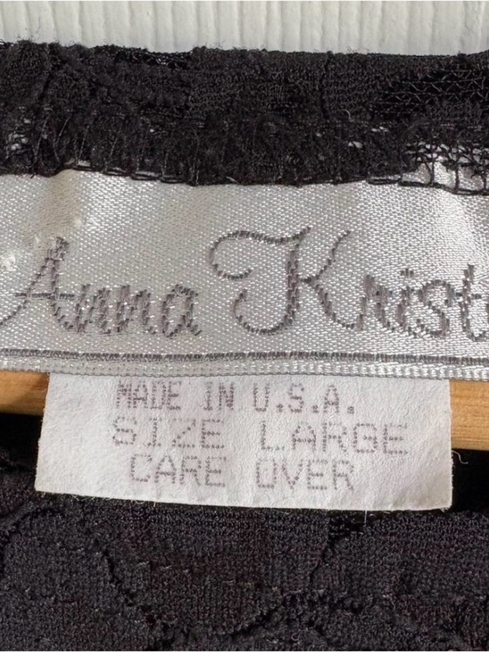Vintage Anna Kriste Black Lace Top - Picture 3 of 7